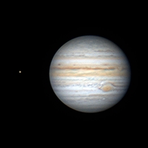Jupiter and Io shot from my backyard