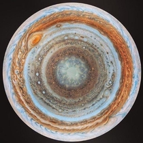 Jupiter as viewed from the South Pole