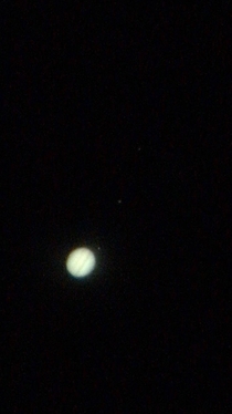 Jupiter in my telescope taken with an iPhone