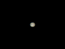 Jupiter through my mm telescope I used a DSC W a  Years old camera and Registax for stacking My telescope is a small refractor so yeah it will not look big like Hubble images