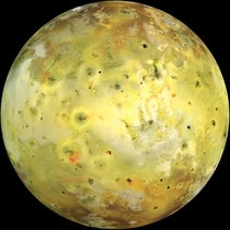 Jupiters Moon IO Most volcanically active world in the Solar System with hundreds of volcanoes some erupting lava fountains dozens of miles or kilometers high