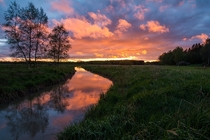 Just a simple field and stream in stergtland Sweden 