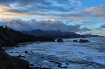Just before sunrise on the Oregon coast 