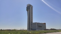 Just drove past this today Abandoned ATC tower from the old Stapleton Airport in Denver Creepy 
