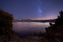Just past dusk at Crater Lake 