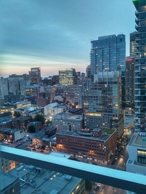 Just the view from my downtown condo in Montral Canada If you enjoy Ill post more angles 