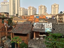 Juxtaposition of old and new in Nanning China  
