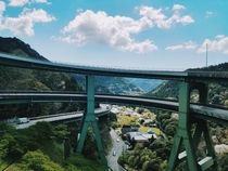 Kawazu Nanadaru Loop Bridge in Japan