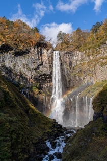 Kegon Falls in Nikko Japan during Autumn Colors 