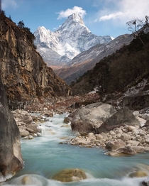 Khumbu mountain Nepal 