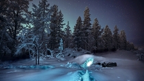 Kiruna  A Snowcave during the polar night  F ISO  -mm Sony A