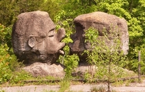 Kissing Rocks at abandoned Dog Patch Arkansas 