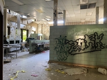 Kitchen of an abandoned school in Parma Ohio