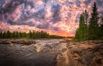 Koiteli sunset at the Kiiminkijoki river in Oulu Finland by Mikko Leinonen 