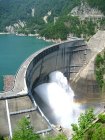 Kurobe Dam in Tateyama Town Toyama prefecture Japan 