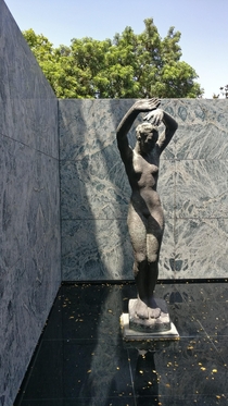 Lady of the Mies van Der Rohe Pavilion Barcelona 