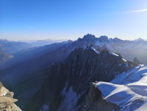 LAguille Du Midi Chamonix France at  this morning 
