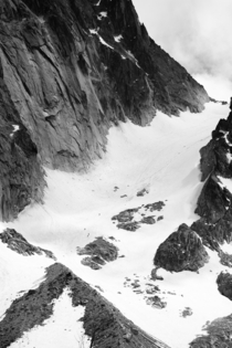 Lake Colchuck Glacier Washington Hikers for scale 