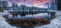 Lake in forest Finland