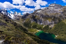 Lake Mackenzie in New Zealand one of the many stunning valleys on the Routeburn Track 