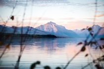 Lake McDonald sunset in Glacier National Park MT USA  