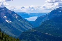 Lake McDonald through Glacier National Park valley Montana xOC