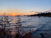Lake Michigan sunset  OC