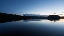 Lake Utgardsjen Norway past sunset 