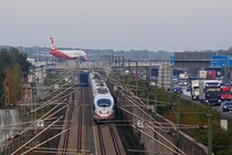 Landebahn Nordwest in Frankfurt Germany 