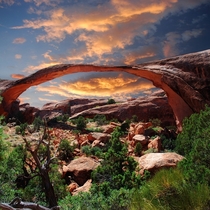 Landscape Arch - Devils Garden - Arches National Park in Utah x  OS  JR Goodwin