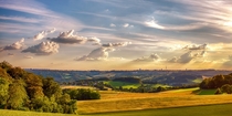 Langenberg Fields in Germany during the golden hour in June  