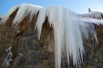 Large ice formation I drove right next to on Red Mountain Pass Colorado  x-post from rpics