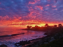 Last Day of January Sunset on West Cliff Drive Santa Cruz California