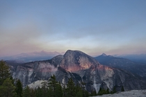 Last light on Half Dome Yosemite 