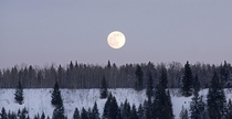 Last nights full moon - Quesnel BC Canada 