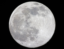 Last nights full moon taken with Nikon Coolpix P Program mode  mm equivalent