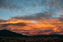 Last nights incredible sunset near Taos New Mexico 