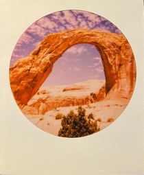 Last weeks hike to Corona Arch in Moab UT shot on Polaroid  Round Frames 