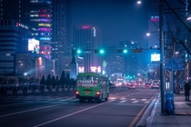 Late night neon in Seoul South Korea 