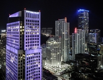 Late night shot of the Skyline - Miami