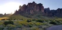 Late sunrise Superstition Mountains Arizona  x