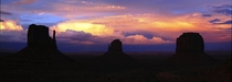 Late sunset over Monument Valley Navajo Nation USA