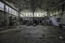 Laundry Facilities Inside an Abandoned Hospital 