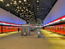 Lauttasaari metro station in Helsinki Finland 