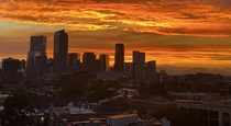 Lava sunset behind Denver and the Rockies Shes not New York but shes mine Love this City