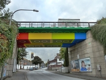 Lego bridge in Wuppertal Germany