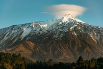 Lenticular clouds over Teide 