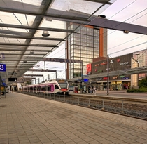 Leppvaara train station in The Greater-Helsinki region Finland 