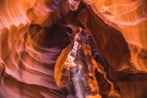 Light pours through Upper Antelope Canyon Page AZ 