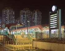 Light rail stop Hong Kong 